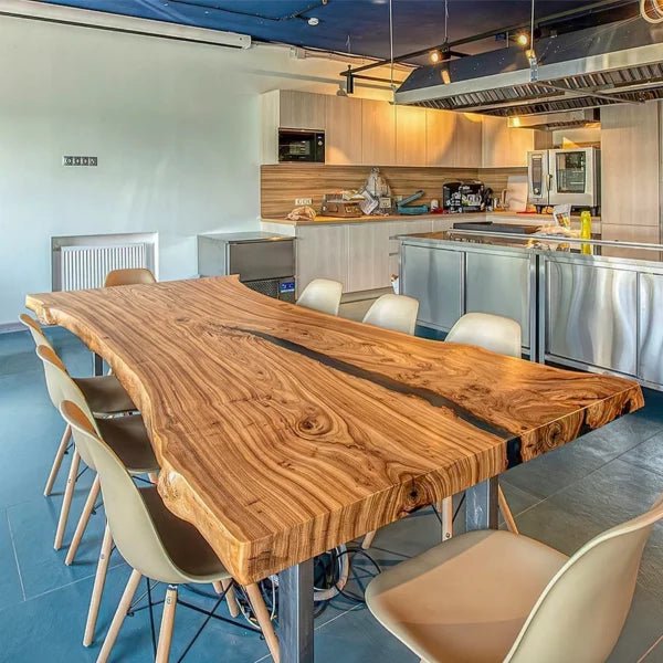 Bespoke Epoxy Resin Live Edge Table – Crafting Nature's Beauty with Artistic Detail - resinhomefurniture
