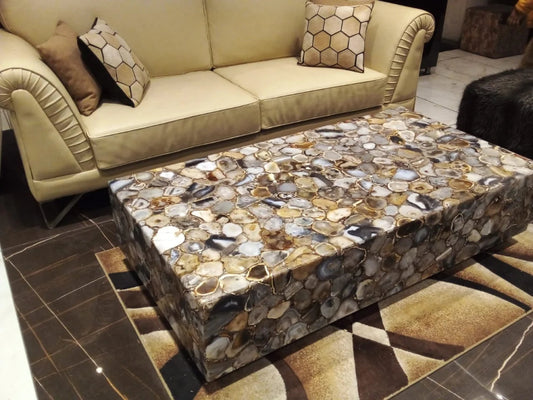 The Art of Crafting Luxurious Agate Stone Tables: A Blend of Nature and Elegance - resinhomefurniture