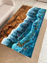 Custom Made Beach Flow with Fish Look Resin Table Epoxy Dining Table Coffee Table End Table Bar Counter Top Living Room Table Wall Art Wooden Table - resinhomefurniture