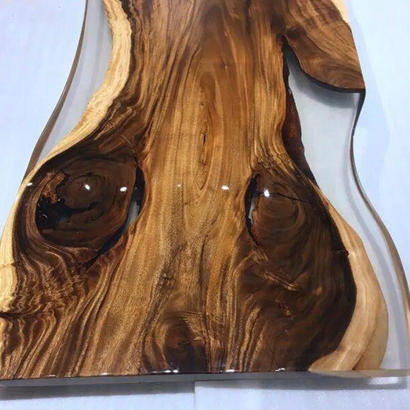 Custom Made Live Edge With Clear Resin Table Epoxy Dining Table Coffee Table End Table Bar Counter Living Room Table Wall Art Wooden Table - resinhomefurniture