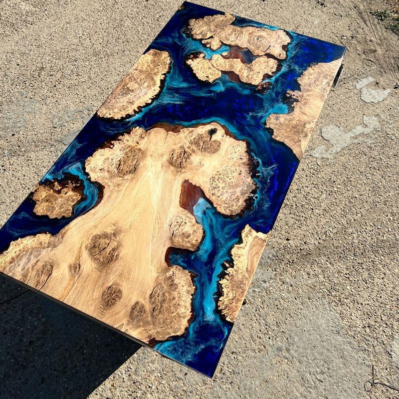 Custom Made Mountain with Ocean Look Table Epoxy Dining Table Coffee Table End Table Bar Counter Top Living Room Table Wall Art Wooden Table - resinhomefurniture