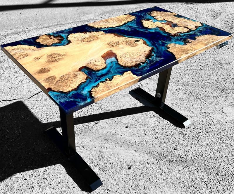 Custom Made Mountain with Ocean Look Table Epoxy Dining Table Coffee Table End Table Bar Counter Top Living Room Table Wall Art Wooden Table - resinhomefurniture