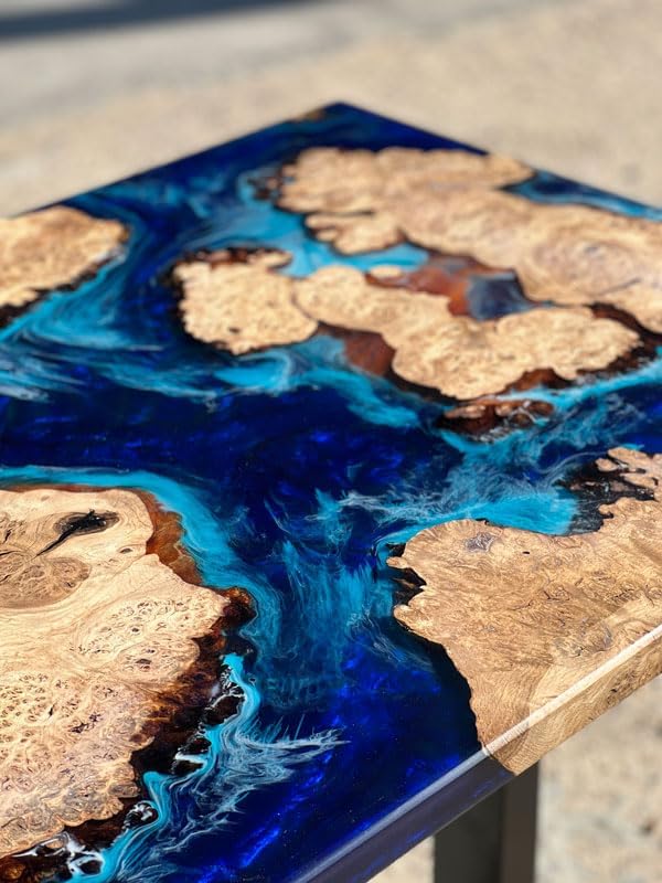Custom Made Mountain with Ocean Look Table Epoxy Dining Table Coffee Table End Table Bar Counter Top Living Room Table Wall Art Wooden Table - resinhomefurniture
