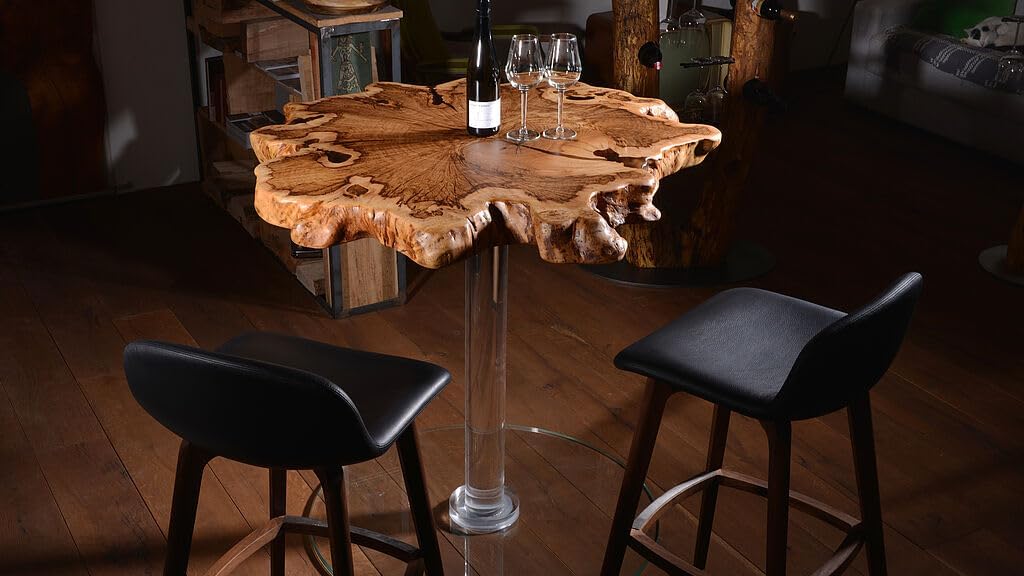 Custom Made Round Live Edge Table Wooden Dining Table Coffee Table End Table Epoxy Table Bar Counter Top Resin Living Room Table Wooden Table Patio Table - resinhomefurniture