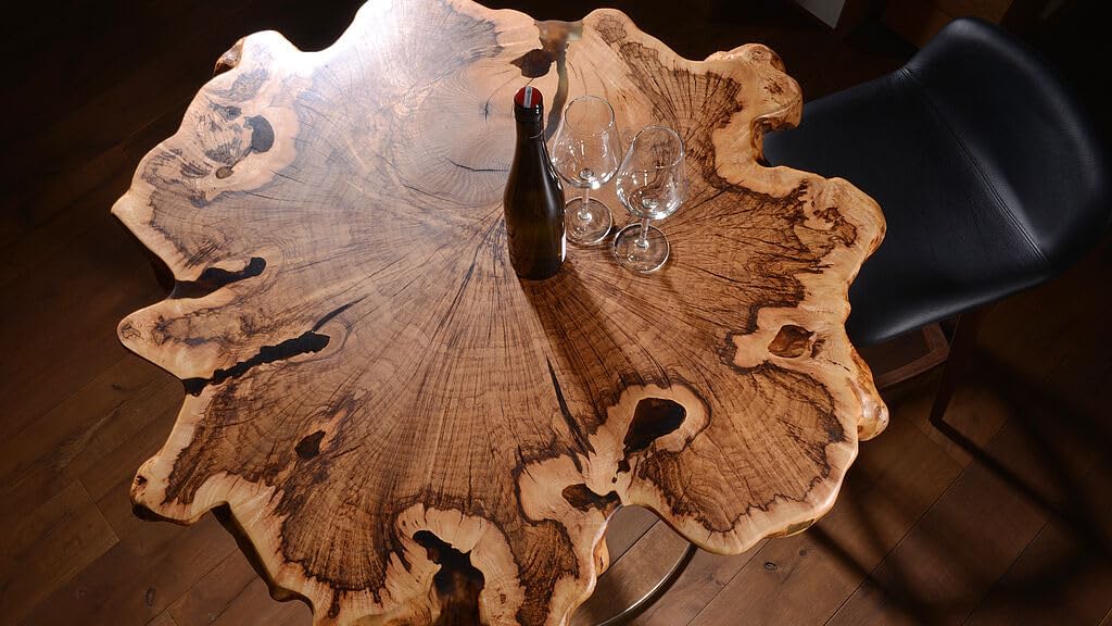 Custom Made Round Live Edge Table Wooden Dining Table Coffee Table End Table Epoxy Table Bar Counter Top Resin Living Room Table Wooden Table Patio Table - resinhomefurniture