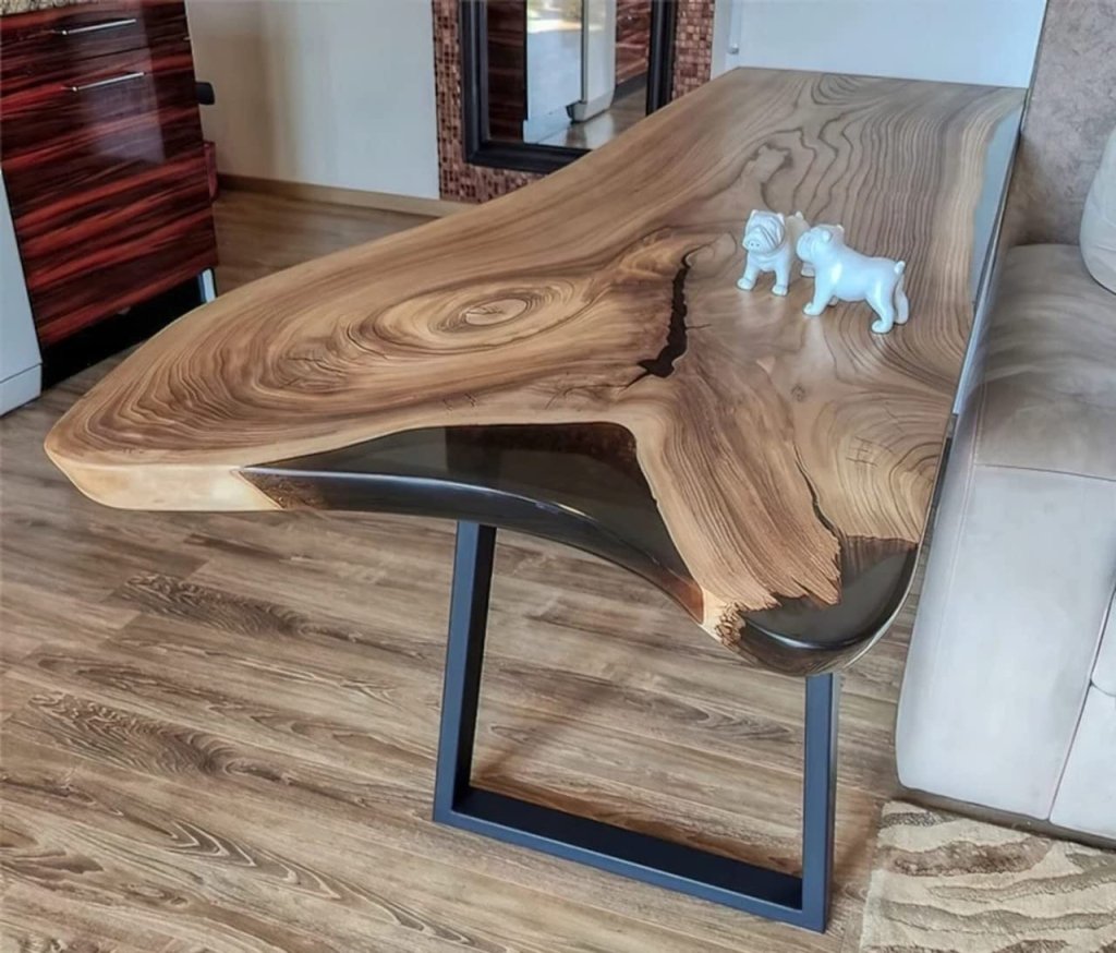 Customizable Large EPOXY Table, Resin River Dining Table for 2, 4, 6, 8, Coffee Table Top, Living Room Table, Live Edge Table(Loft Style) - resinhomefurniture