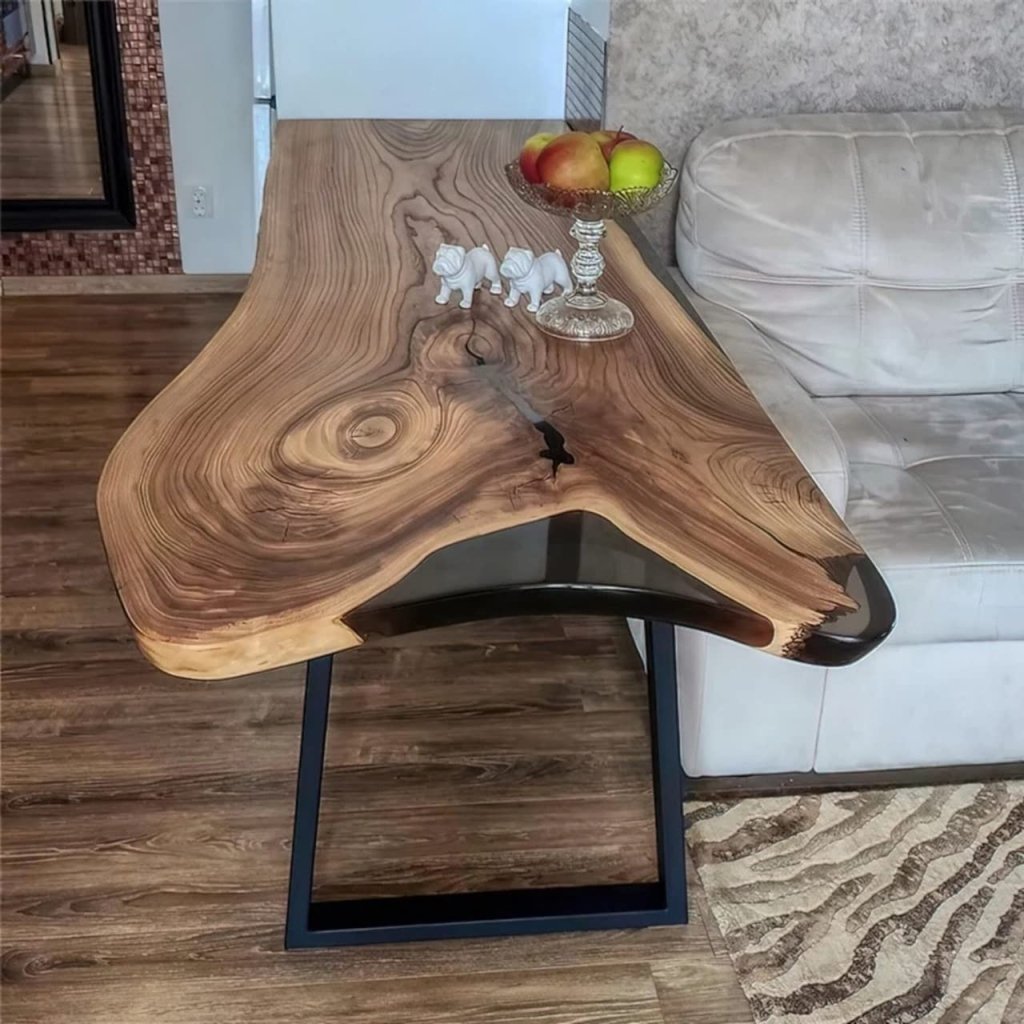 Customizable Large EPOXY Table, Resin River Dining Table for 2, 4, 6, 8, Coffee Table Top, Living Room Table, Live Edge Table(Loft Style) - resinhomefurniture