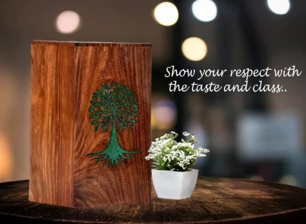 Customizable Resin Urns Adult/Pet Cremation Urns Human Ashes Decorative Wooden Urns for Funeral Urns, Name Can Be Customized - resinhomefurniture