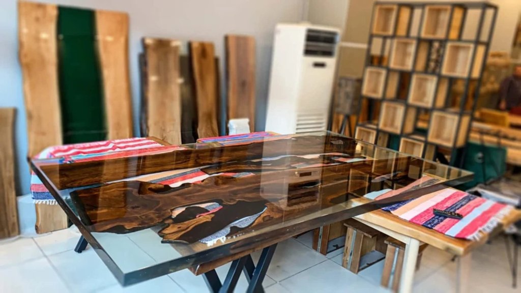 Customized Large Clear EPOXY Table, Resin Dining Table for 2, 4, 6, 8 River Dining Table Top, Wood Epoxy Coffee Table Top, Living Room Table - resinhomefurniture