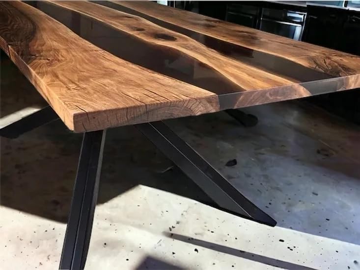 Customized Large Epoxy Table, Black Epoxy Table Table, Resin Dining Table for 2, 4, 6, 8, Epoxy Coffee Table, Living Room Table, Home décor - resinhomefurniture