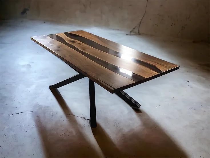 Customized Large Epoxy Table, Black Epoxy Table Table, Resin Dining Table for 2, 4, 6, 8, Epoxy Coffee Table, Living Room Table, Home décor - resinhomefurniture