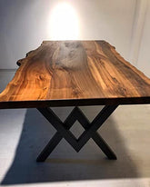 Customized Large Epoxy Table, Blue Resin Dining Table for 2, 4, 6, 8 River with wodden Table, Epoxy Coffee Table, Living Room Table, Home décor - resinhomefurniture