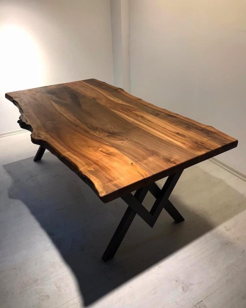 Customized Large Epoxy Table, Blue Resin Dining Table for 2, 4, 6, 8 River with wodden Table, Epoxy Coffee Table, Living Room Table, Home décor - resinhomefurniture