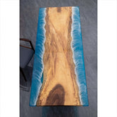 Customized Large Epoxy Table, Classic Live Edge Ocean Look, Resin Dining Table for 2, 4, 6, 8, Epoxy Coffee Table, Living Room Table, Home décor - resinhomefurniture