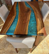 Customized Large Epoxy Table, Classic Multi River Table, Resin Dining Table for 2, 4, 6, 8, Epoxy Coffee Table, Living Room Table, Home décor - resinhomefurniture