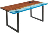 Customized Large Epoxy Table, Clear Ocean River Table, Resin Dining Table for 2, 4, 6, 8, Epoxy Coffee Table, Living Room Table, Home décor - resinhomefurniture