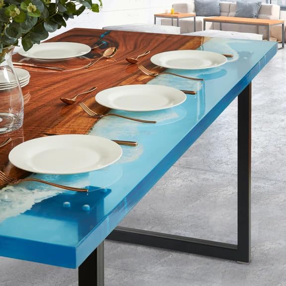 Customized Large Epoxy Table, Clear Ocean River Table, Resin Dining Table for 2, 4, 6, 8, Epoxy Coffee Table, Living Room Table, Home décor - resinhomefurniture