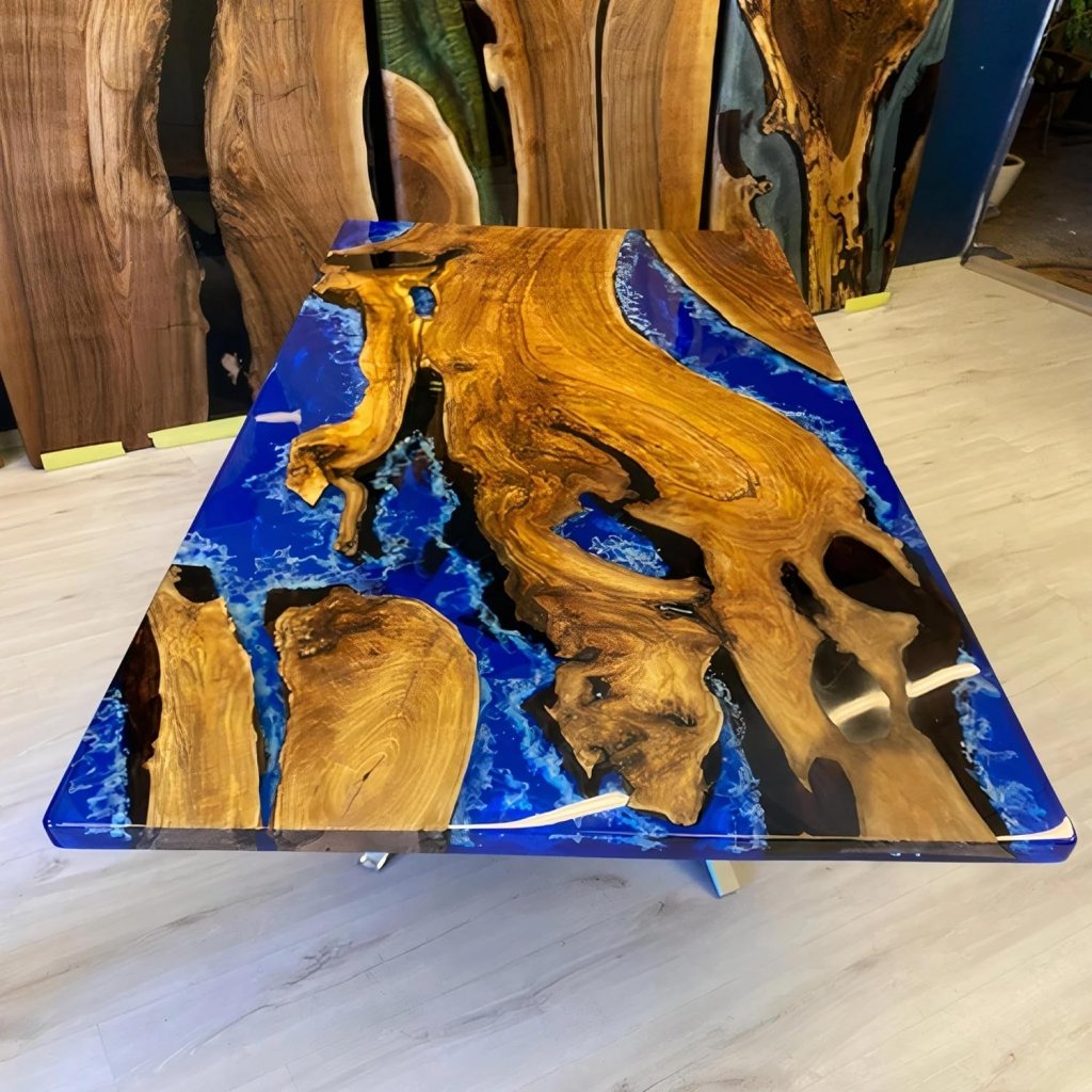 Customized Large Epoxy Table, Clear Resin Dining Table for 2, 4, 6, 8 Ocean River Table, Epoxy Coffee Table, Living Room Table, Home décor - resinhomefurniture