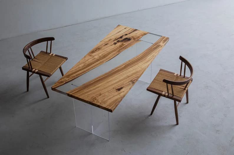 Customized Large Epoxy Table, Clear Resin Dining Table for 2, 4, 6, 8 Wooden Transparent Table, Epoxy Coffee Table, Living Room Table, Home décor - resinhomefurniture