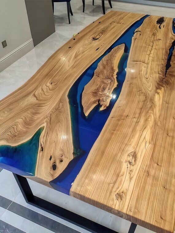 Customized Large Epoxy Table, Multi Resin River Look, Dining Table for 2, 4, 6, 8,Living Room Table Epoxy Coffee TableTop, Resin Bar Counter - resinhomefurniture