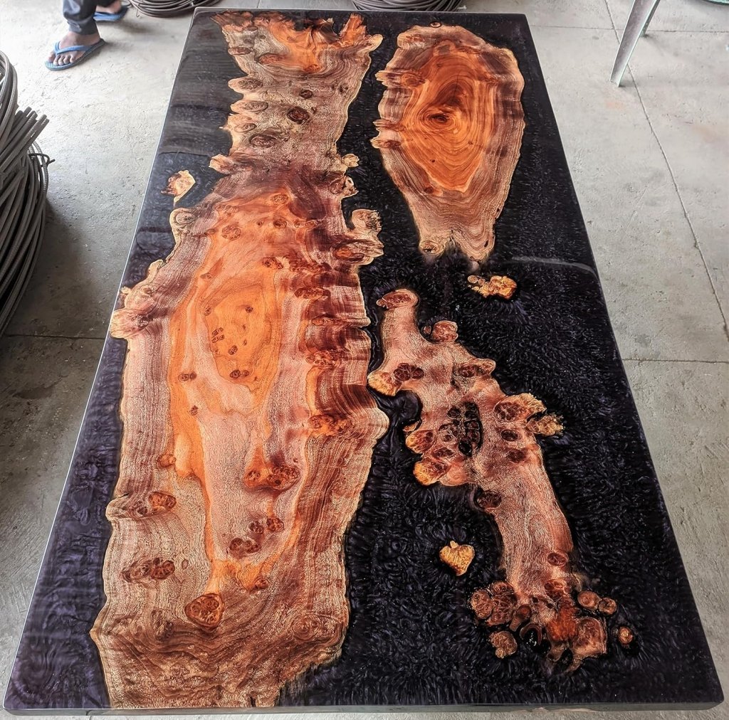 Customized Large Epoxy Table, Purple Epoxy River Table, Resin Dining Table for 2, 4, 6, 8, Epoxy Coffee Table, Living Room Table, Home décor - resinhomefurniture
