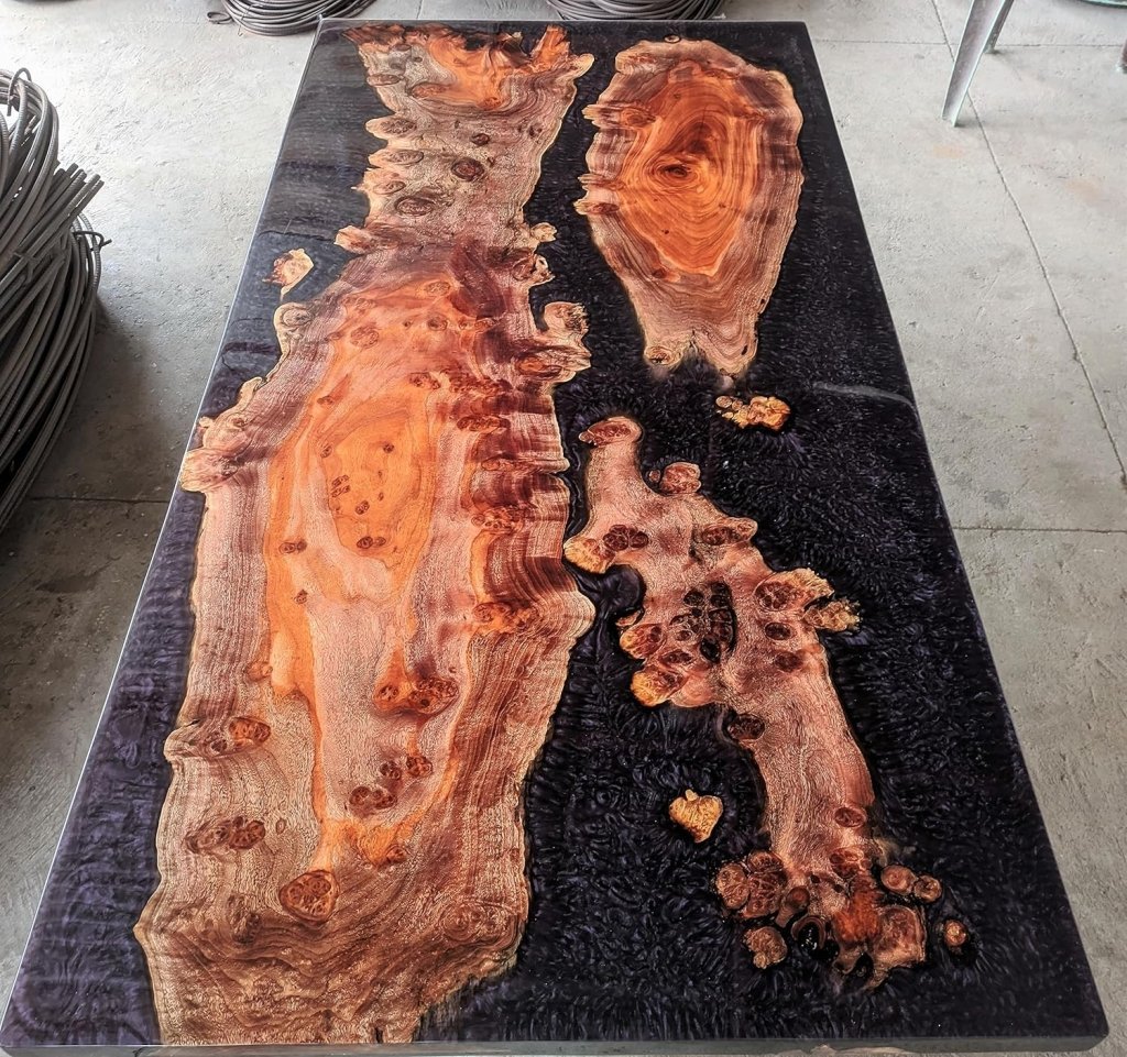 Customized Large Epoxy Table, Purple Epoxy River Table, Resin Dining Table for 2, 4, 6, 8, Epoxy Coffee Table, Living Room Table, Home décor - resinhomefurniture