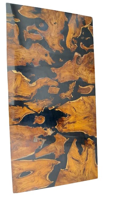 Customized Large Epoxy Table, Resin Dining Table for 2, 4, 6, 8 Glosy Black Table, Epoxy Coffee Table, Living Room Table, Home décor - resinhomefurniture