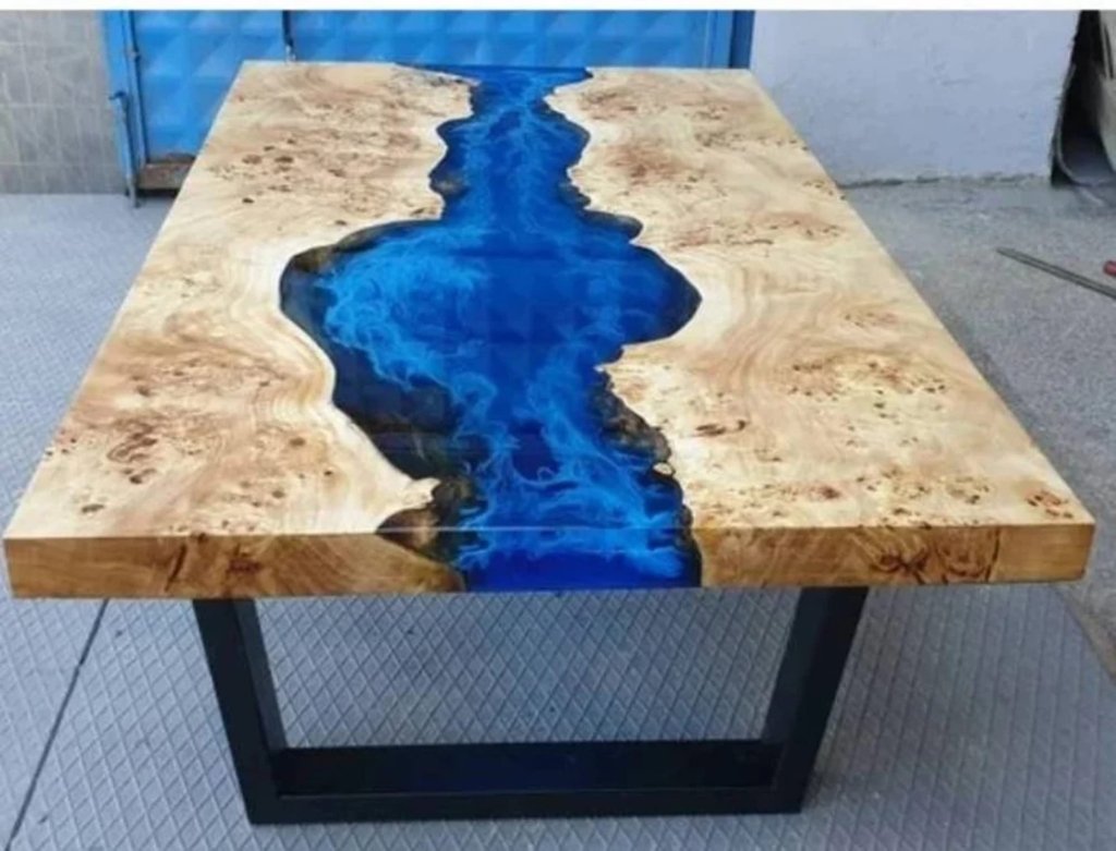 Customized Large EPOXY Table, Resin Dining Table for 2, 4, 6, 8 River Dining Table Top, Smoky River, Wood Epoxy Coffee Table Top, Living Room Table - resinhomefurniture