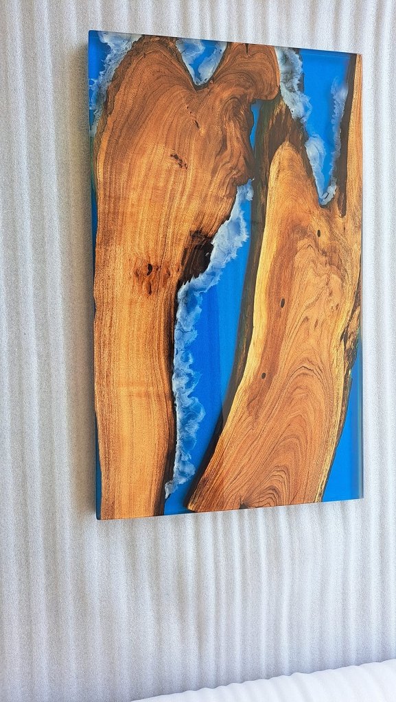 Customized Large Epoxy Table, Resin River Dining Table for 2, 4, 6, 8 Blue Waves Table, Epoxy Coffee Table, Living Room Table, Home décor - resinhomefurniture