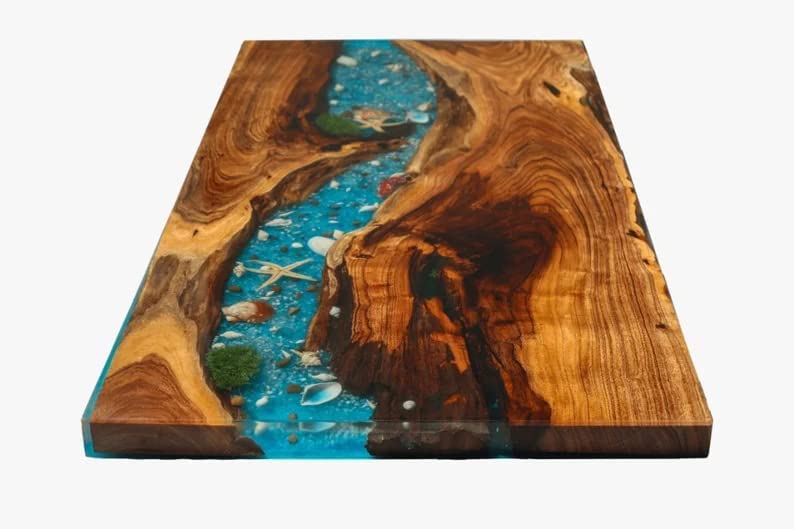 Customized Large Epoxy Table, Resin River Dining Table for 2, 4, 6, 8, Living Room Table Epoxy Coffee Table Top, Bar Counter - resinhomefurniture