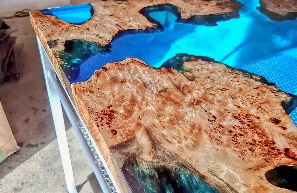 Customized Large Epoxy Table, Transparent Resin Look, Dining Table for 2, 4, 6, 8 Living Room Table Epoxy Coffee TableTop, Resin Bar Counter - resinhomefurniture
