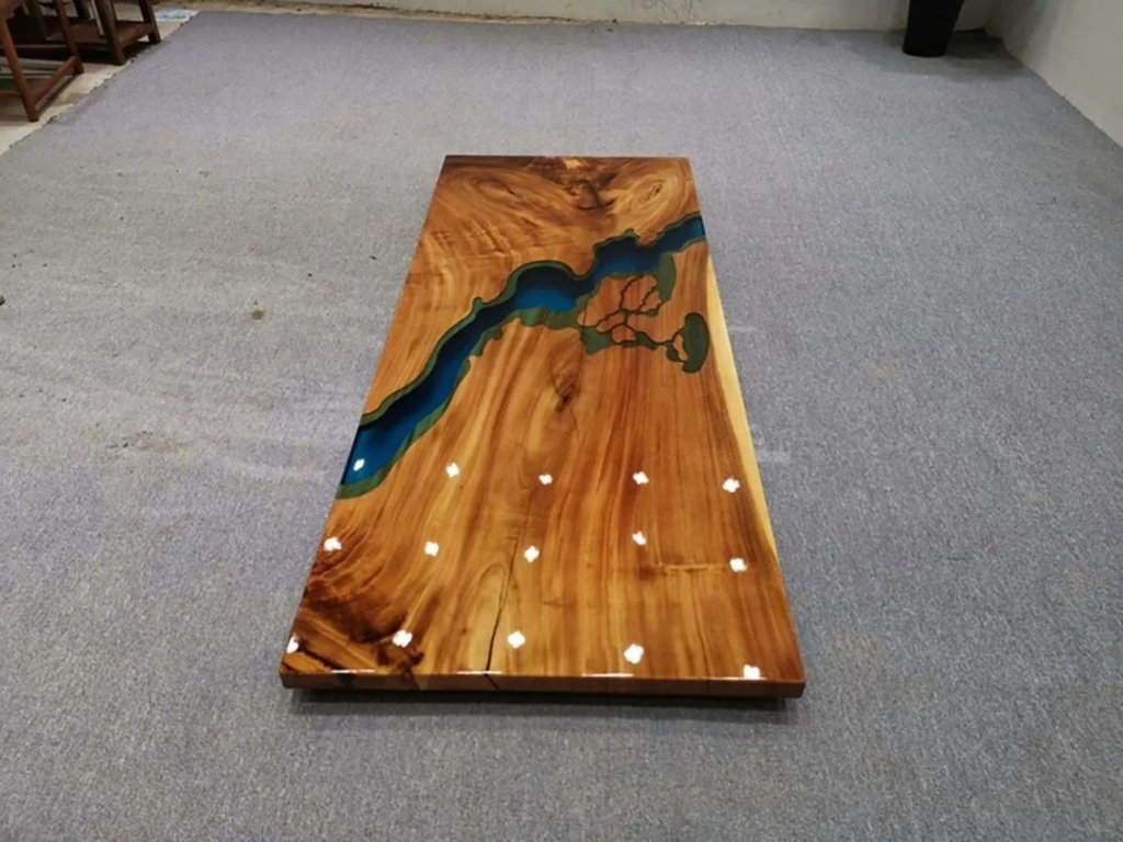 Customized Large Live Edge EPOXY Resin Table, Resin Dining Table for 2, 4, 6, 8 River Dining Table Top, Wood Epoxy Coffee Table Top, Living Room Table - resinhomefurniture