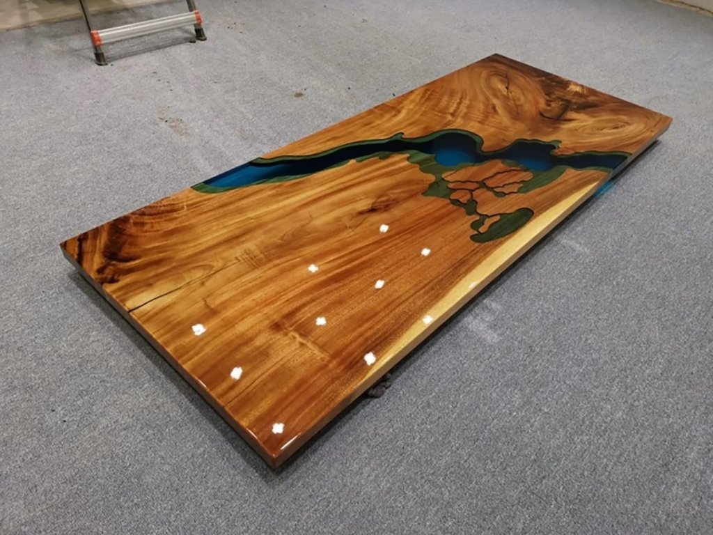 Customized Large Live Edge EPOXY Resin Table, Resin Dining Table for 2, 4, 6, 8 River Dining Table Top, Wood Epoxy Coffee Table Top, Living Room Table - resinhomefurniture