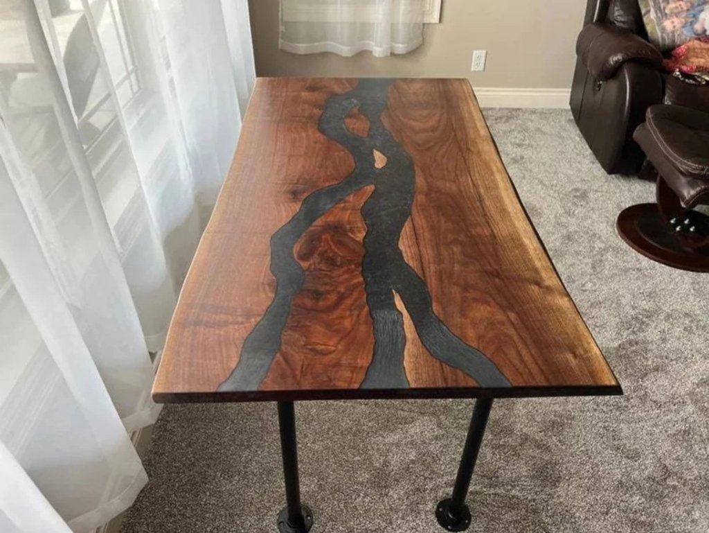 Customized Large Live Edge EPOXY Table, Resin Dining Table for 2, 4, 6, 8 River Dining Table Top, Wood Epoxy Coffee Table Top, Living Room Table - resinhomefurniture