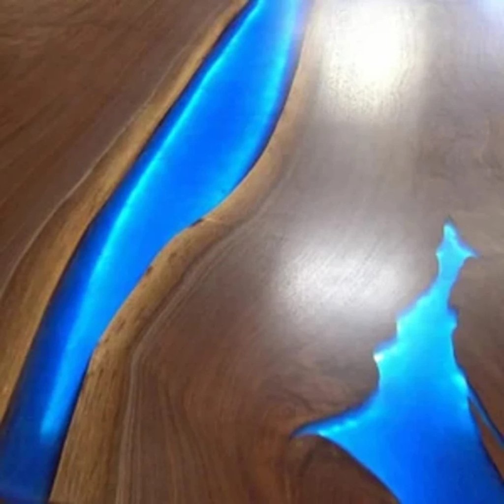 Customized Large nightglow EPOXY Table, Resin Dining Table for 2, 4, 6, 8 River Dining Table Top, Wood Epoxy Coffee Table Top, Living Room Table - resinhomefurniture