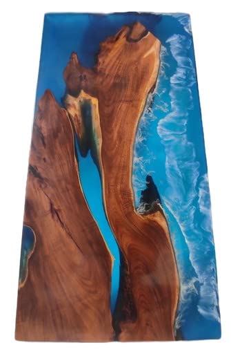 Customized Large Resin Waves Epoxy Table, Epoxy River Dining Table for 2, 4, 6, 8 Customized, Living Room Table, Home décor - resinhomefurniture