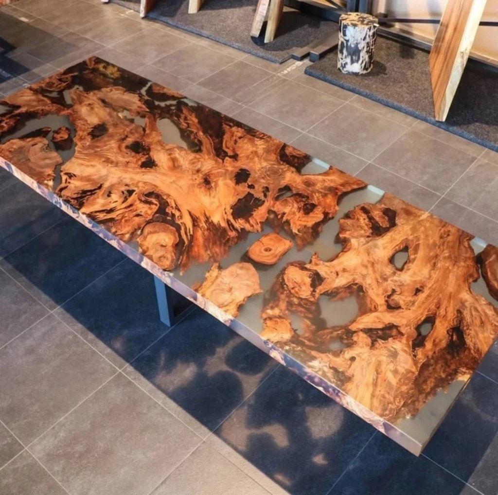 Customized Large Tranperent EPOXY Table, Resin Dining Table for 2, 4, 6, 8 River Dining Table Top, Wood Epoxy Coffee Table Top, Living Room Table - resinhomefurniture