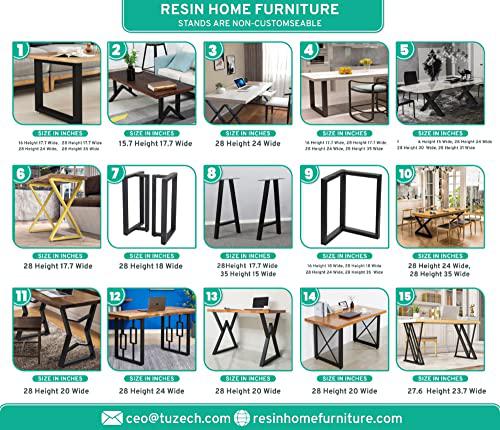 Customized Resin Epoxy Round Top Table, Solid Wood & Black Epoxy Resin, Epoxy River Round Top, Kitchen Top, Live Edge, Flexible Customized - resinhomefurniture