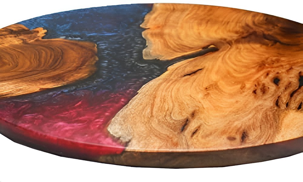 Customized Resin Epoxy Round Top Table, Solid Wood & Epoxy Resin, Epoxy River Round Top, Kitchen Top, Live Edge, Bar Counter, Home D?cor - resinhomefurniture