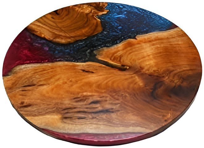 Customized Resin Epoxy Round Top Table, Solid Wood & Epoxy Resin, Epoxy River Round Top, Kitchen Top, Live Edge, Bar Counter, Home D?cor - resinhomefurniture