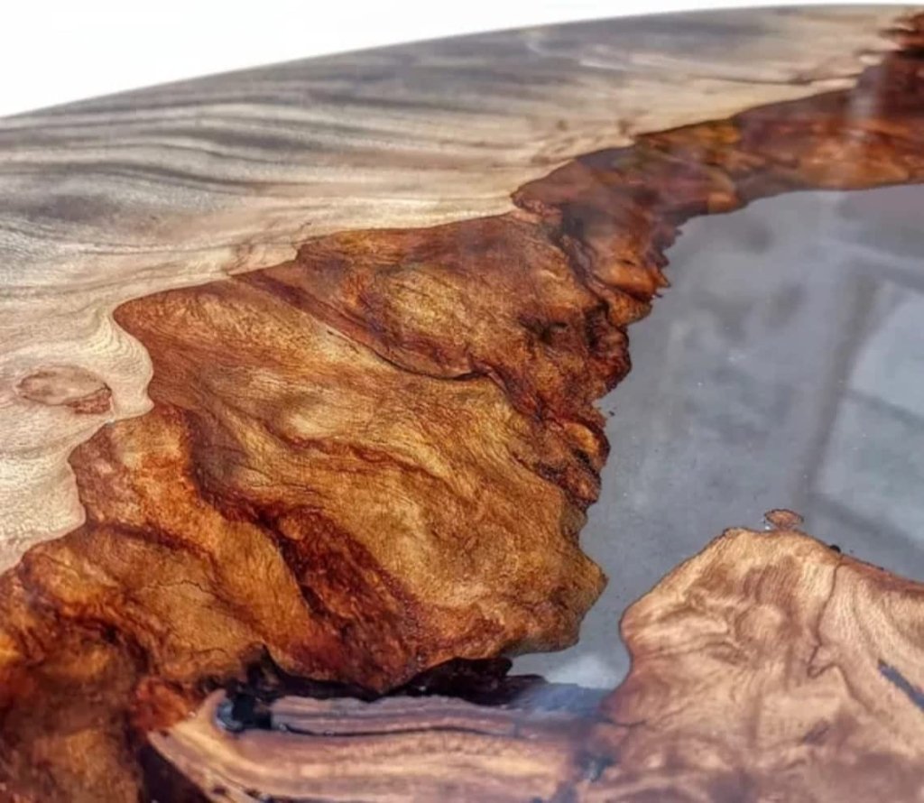 Customized Resin Epoxy Round Top Table, Solid Wood & Epoxy Resin, Epoxy River Round Top, Kitchen Top, Live Edge, Flexible Customized. - resinhomefurniture