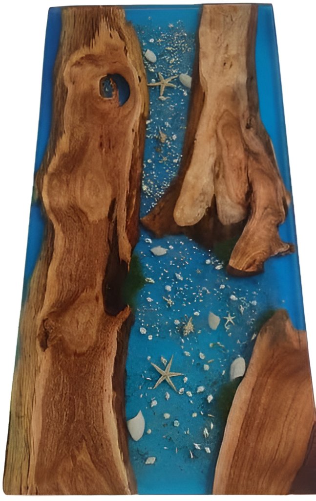 Customized Unique Large Shelles Resin Epoxy Table, Epoxy River Dining Table for 2, 4, 6, 8 Customized, Living Room Table, Home d?cor - resinhomefurniture