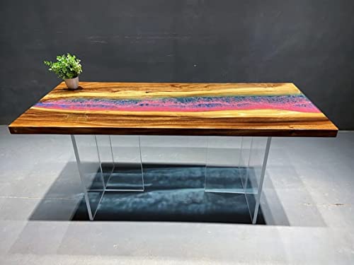 Epoxy Table Top Fully Customised Thick Resin River Table Indoor Outdoor Coffee Table Top Wooden Dining Table Top (Without Stand, 72 x 48 Inches) - resinhomefurniture