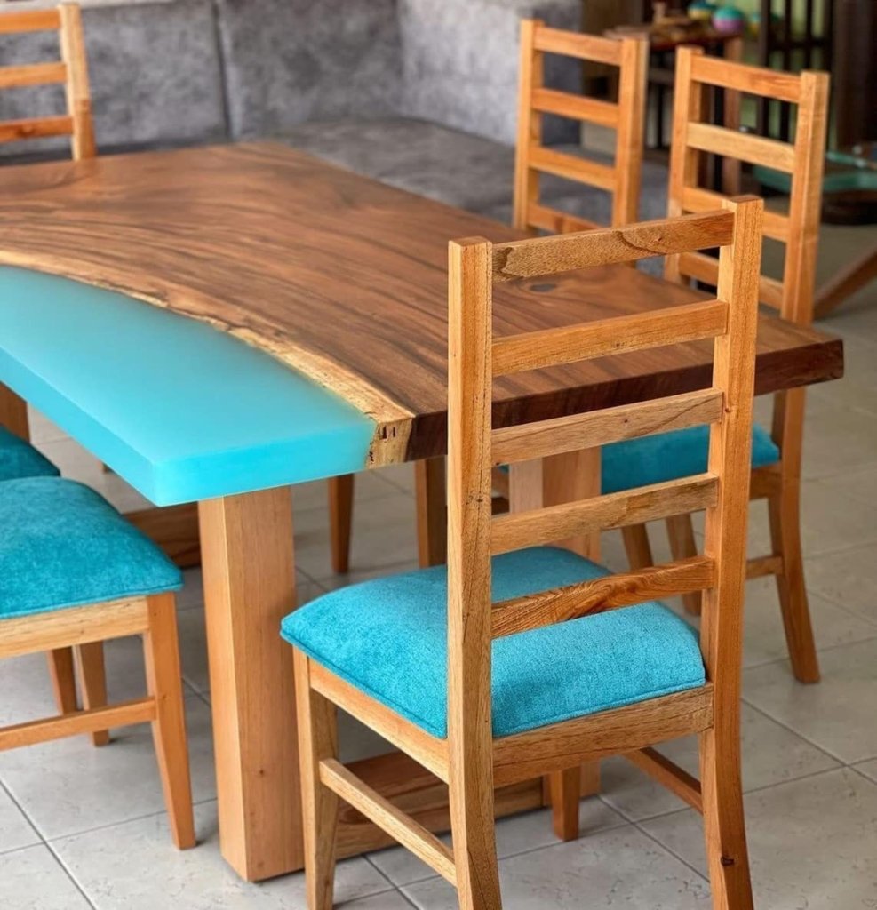 Epoxy Table Top Fully Customized Thick Resin River Table Indoor Outdoor Wooden Dining Table Home - resinhomefurniture