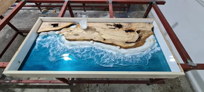 Epoxy Table Top Fully Customized Thick Resin River Table Indoor Outdoor Wooden Dining Table Living Room - resinhomefurniture
