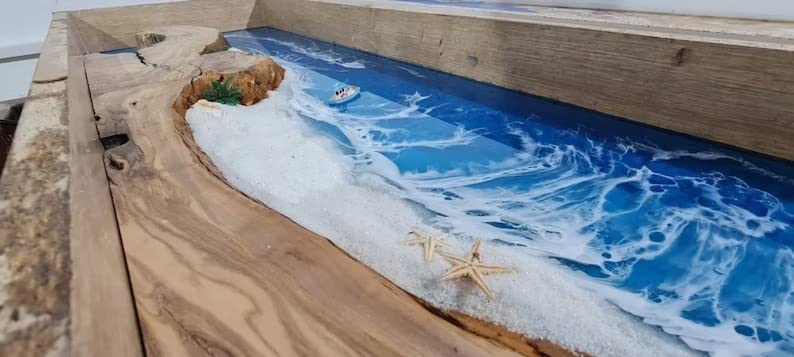 Epoxy Table Top Fully Customized Thick Resin River Table Indoor Outdoor Wooden Dining Table Living Room - resinhomefurniture