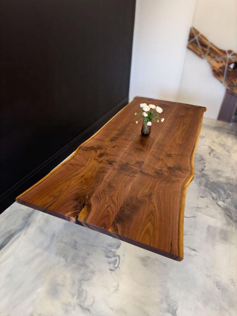 Extendable Solid Wooden Live Edge Dining Table Living Room Table Coffee Table Center Table End/Side Table Conference Table Kitchen Table Hallway Table Home Décor - resinhomefurniture