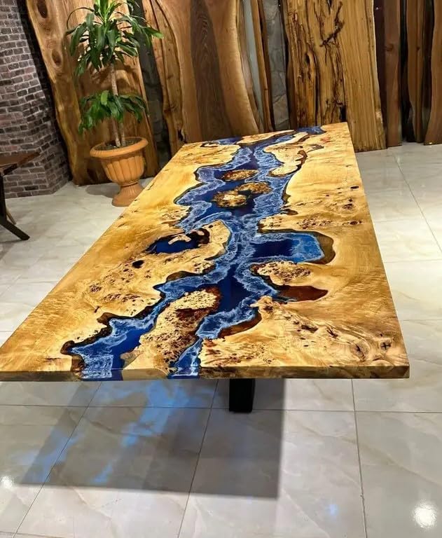 indoor - blue - island - ocean - look - epoxy - resin - dining - table - coffee - table - end - table - wooden - table - living - room - table - bar - counter - home - decor - patio - table - resinhomefurniture