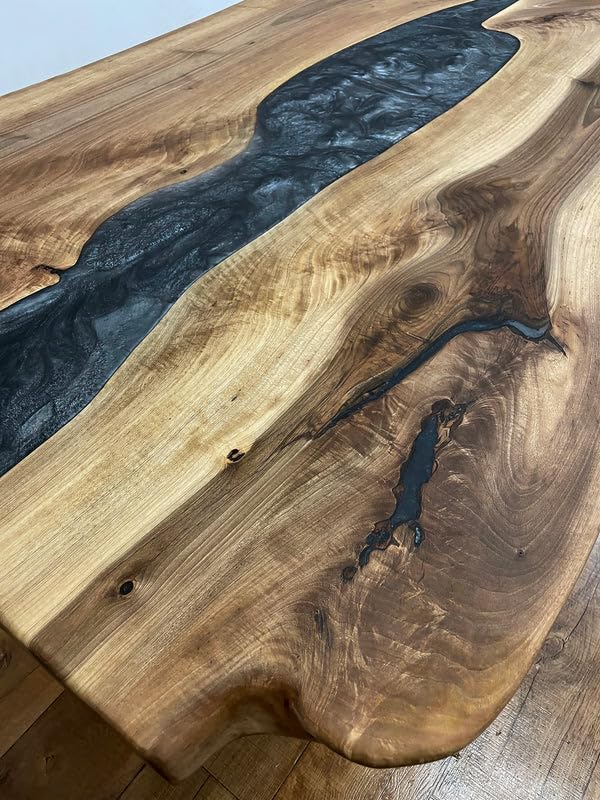 midnight - mosaic - gray - epoxy - resin - dining - table - coffee - table - live - edge - table - living - room - table - console - table - patio - table - kitchen - table - end - table - side - table - home - decor - resinhomefurniture