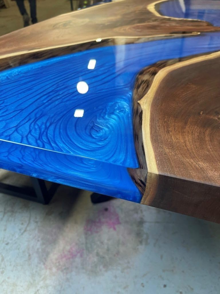 modern - matt - blue - epoxy - resin - dining - table - live - edge - coffee - table - conference - table - patio - table - kitchen - table - console - table - living - room - table - end - side - table - resinhomefurniture
